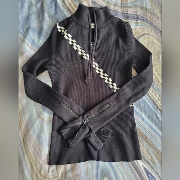 Zara Raceway Half Zip Sweater - Picture 1 of 5